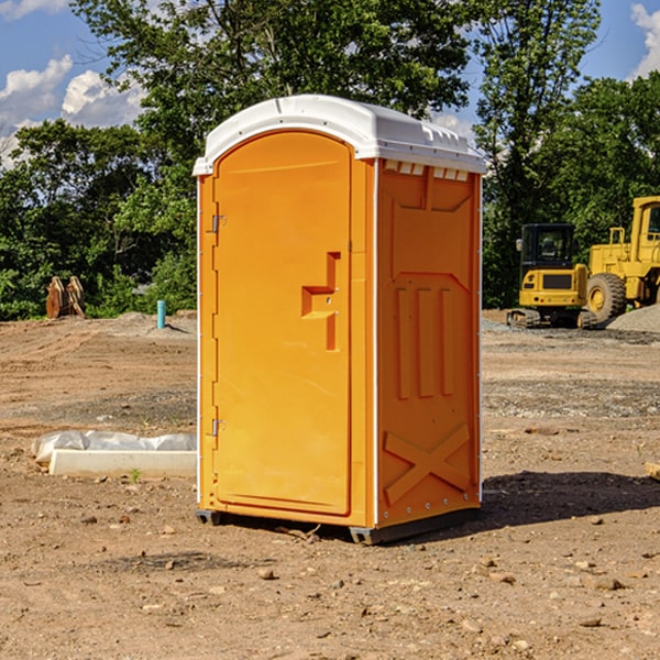 how often are the portable restrooms cleaned and serviced during a rental period in East Mead PA